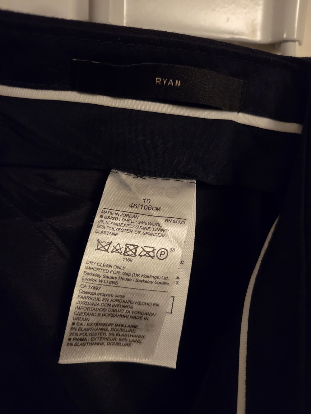 Banana Republic Navy, Ryan Fit Womens Pants